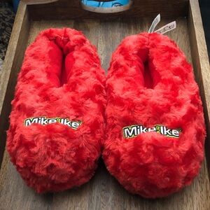 Kids Plush Slippers in Bright Red